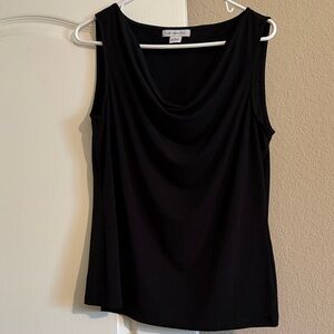 Liz Claiborne Black Drape Neck Blouse